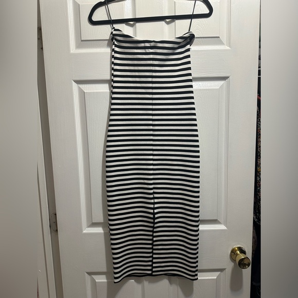 NWOT ZARA STRIPED STRETCH KNIT MIDI DRESS - Picture 2 of 3